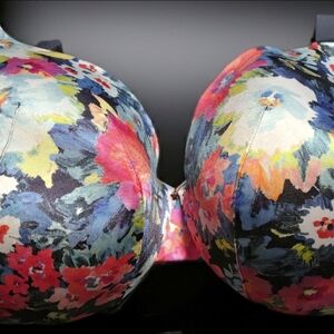 Cacique Multicolor Floral Back Smoother Lightly Lined Full Coverage Bra 42DD